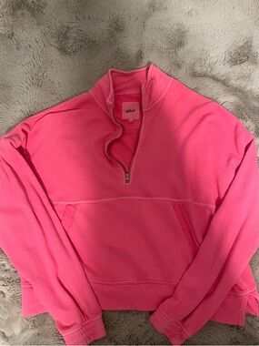 Aerie Hot Pink Zip Pullover